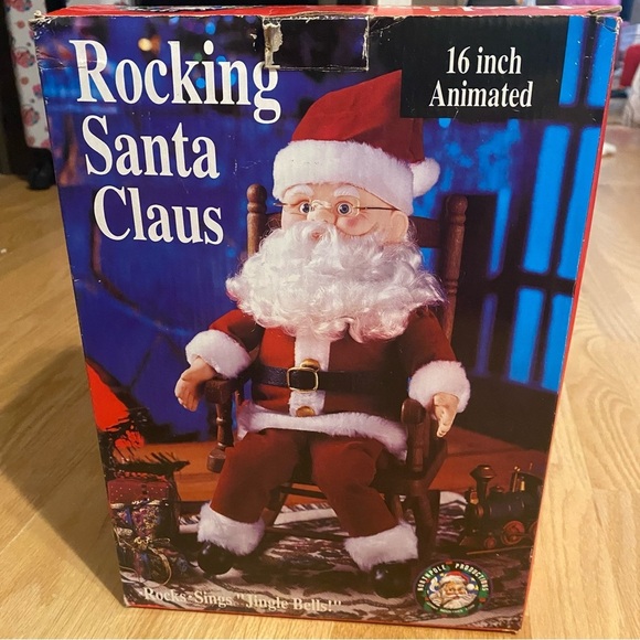 North pole Productions Animated Rocking Santa Claus Robotic Santa Rocking Chair - Picture 7 of 7